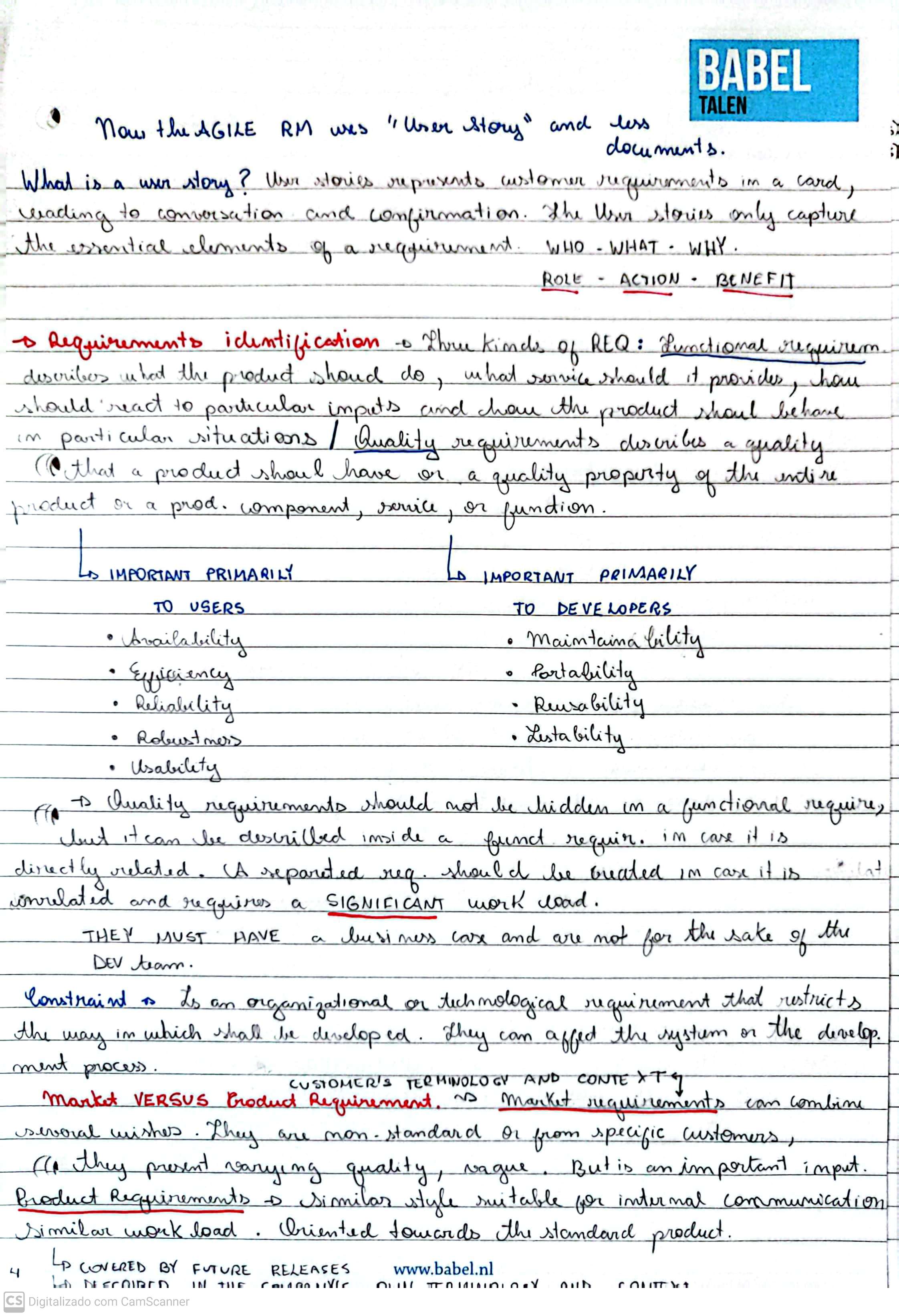 Página de caderno com anotações manuscritas