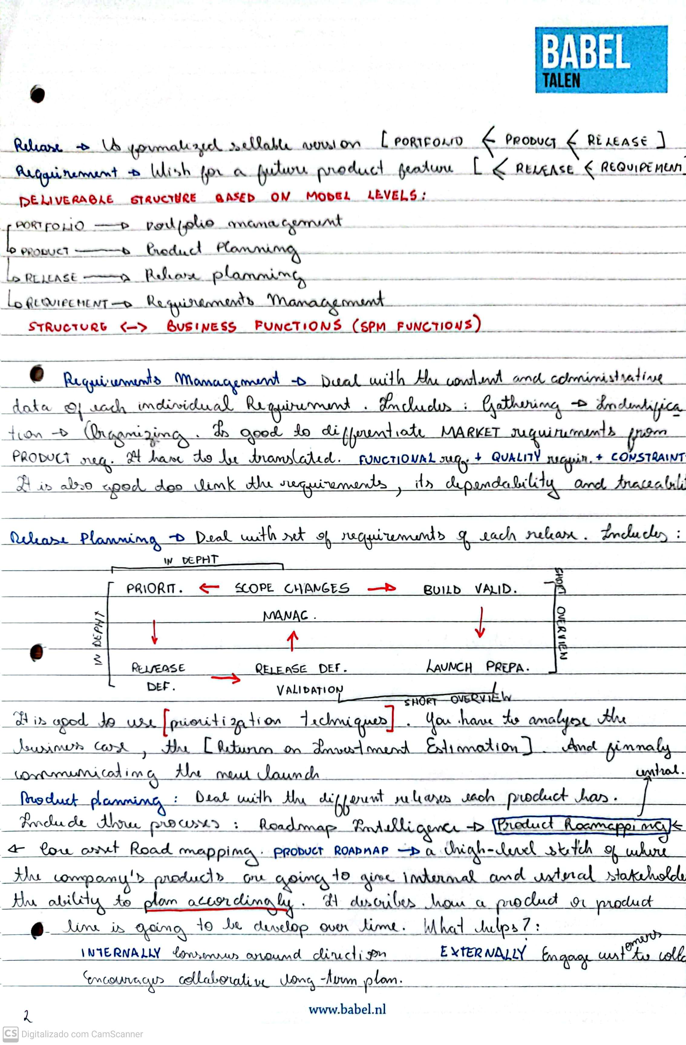 Página de caderno com anotações manuscritas