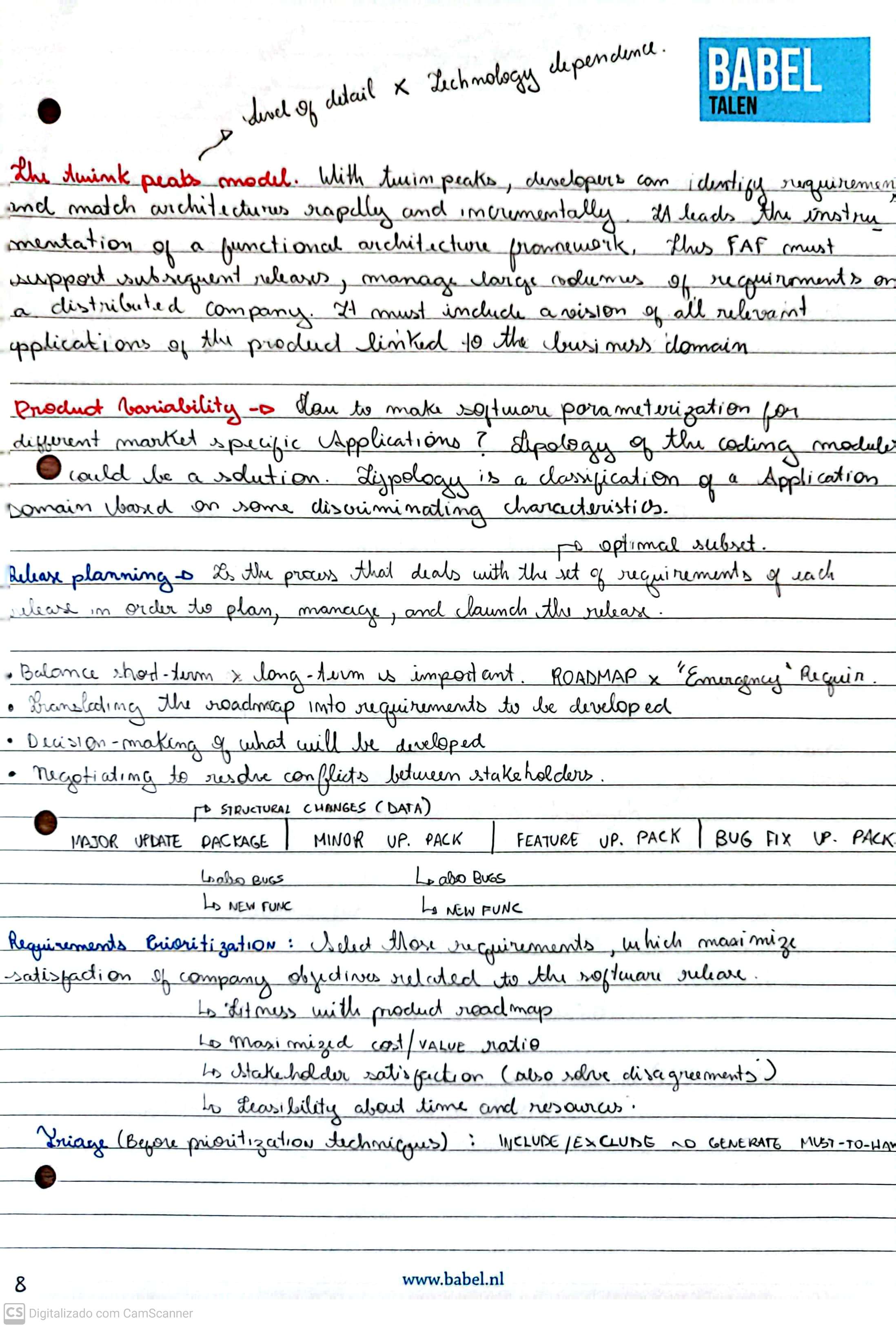 Página de caderno com anotações manuscritas